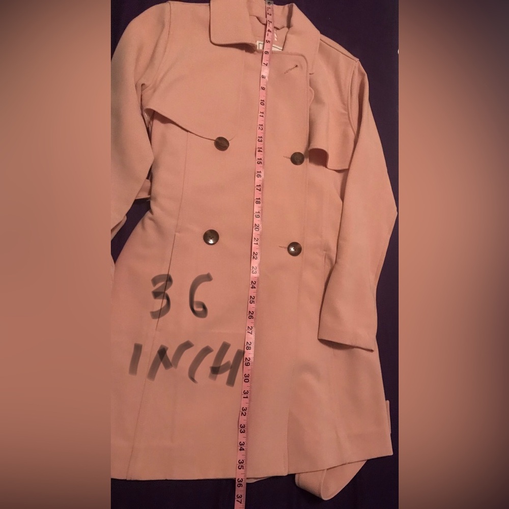 Elegant Pink Trench Coat - Picture 12 of 15